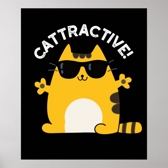 Mörk BG Cattrany Attractive Cat Pun Poster (Framsidan)