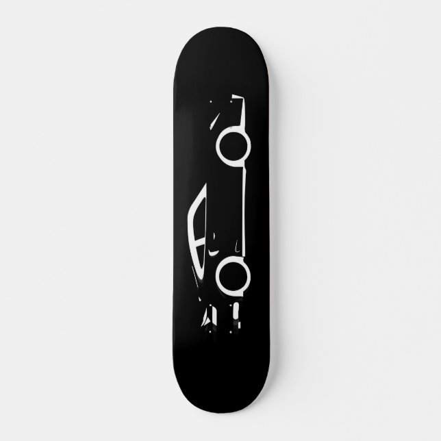 Mörk bil mini skateboard bräda 18,5 cm (Framsida)