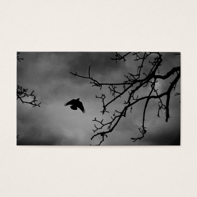 Mörk Bird in Flight Visitkort (Framsidan)