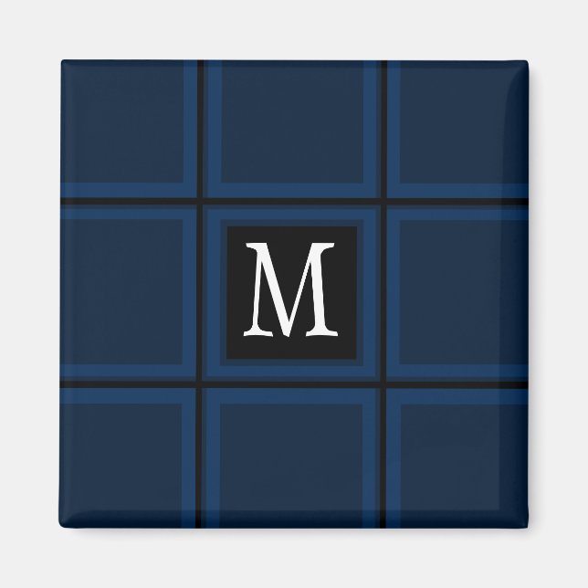 Mörk Blå Anpassningsbar med en enda stripe Magnet (Framsidan)