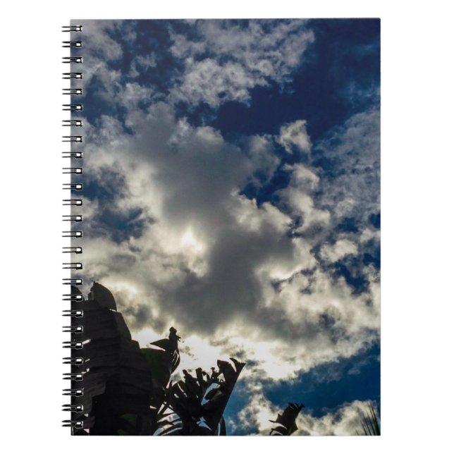 Mörk Blå Himmel Anteckningsbok Med Spiral (Framsidan)