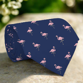 Mörk Blå Rosa Flamingo Tropical Bird Slips