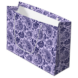 Mörk-blå Vintage Paisley Mönster på lavender