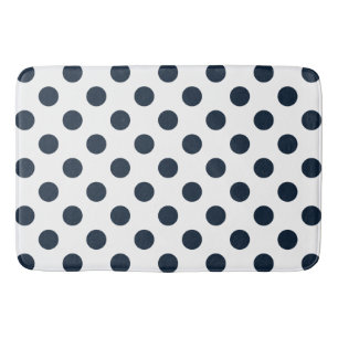 Mörk Blåblå polka dots Badrumsmatta