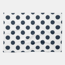 Mörk Blåblå polka dots Kökshandduk