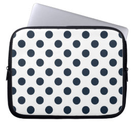 Mörk Blåblå polka dots Laptop Sleeve