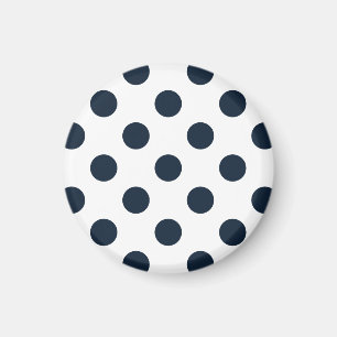 Mörk Blåblå polka dots Magnet