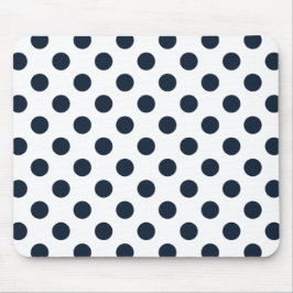 Mörk Blåblå polka dots Musmatta