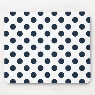 Mörk Blåblå polka dots Musmatta