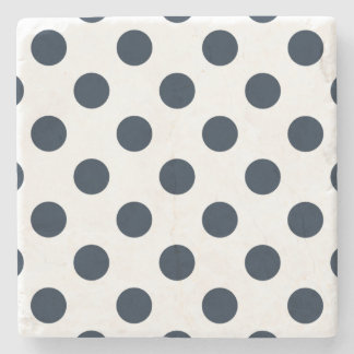 Mörk Blåblå polka dots Stenunderlägg