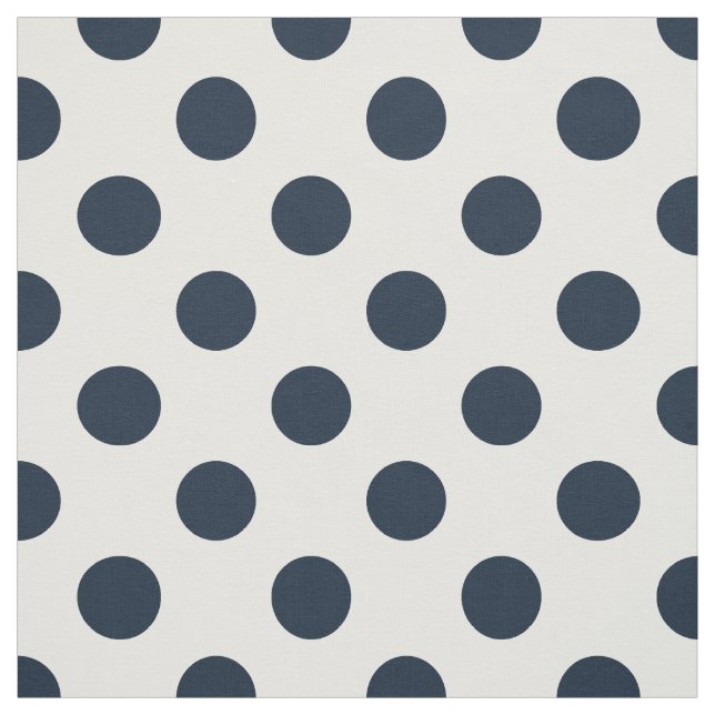 Mörk Blåblå polka dots Tyg (Provkarta)