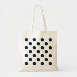 Mörk Blåblå polka dots Tygkasse