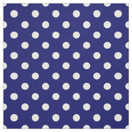 Mörk Blåblå textil i Polka dots