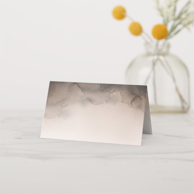 Mörk Bläck Bröllop Placeringskort (Framsida)