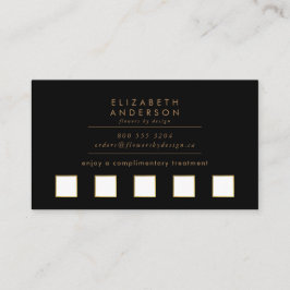 Mörk Black Guld Bukett med rosor Lojalitetskort