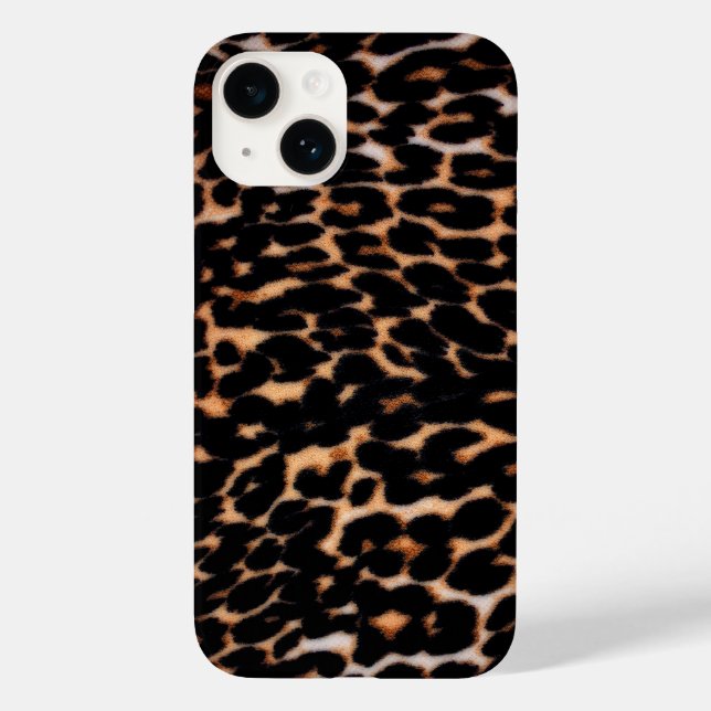 Mörk Black Leopard Skriv ut iphone case (Baksida)