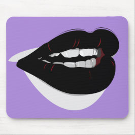 Mörk Black Lipstick Läppar Musmatta