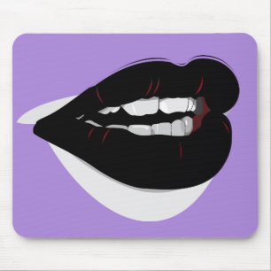 Mörk Black Lipstick Läppar Musmatta