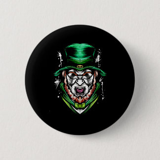 Mörk Black Metall Leprechaun på St Patrick's Day Knapp