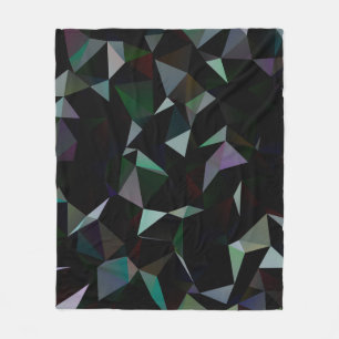 Mörk Black triangle mosaic mönster. Geometriskt il Fleecefilt