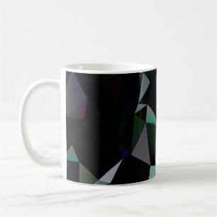 Mörk Black triangle mosaic mönster. Geometriskt il Kaffemugg