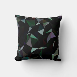 Mörk Black triangle mosaic mönster. Geometriskt il Kudde