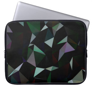 Mörk Black triangle mosaic mönster. Geometriskt il Laptop Fodral