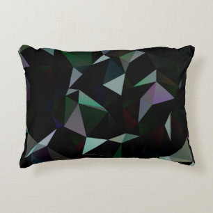 Mörk Black triangle mosaic mönster. Geometriskt il Prydnadskudde