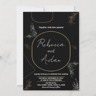 Mörk Black Wedding-inbjudningar Inbjudningar