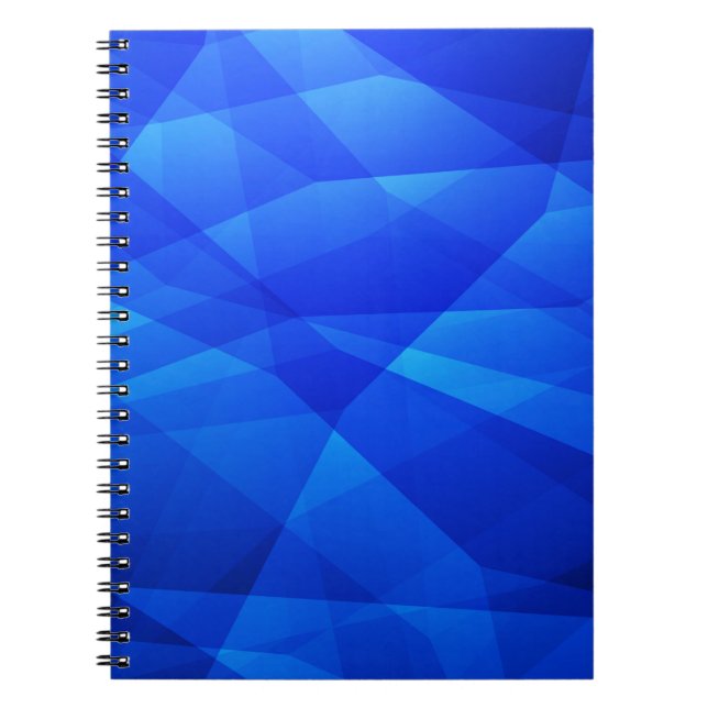 Mörk blått abstrakt, polygonal. Triangulär geometr Anteckningsbok (Framsidan)