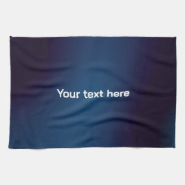 Mörk blått Abstrakten Mönster | Lägg till text Kökshandduk