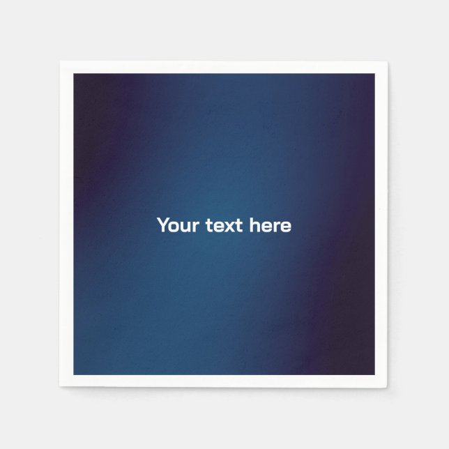 Mörk blått Abstrakten Mönster | Lägg till text Pappersservett (Framsidan)