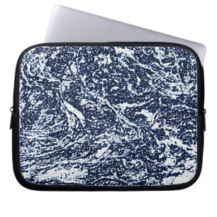Mörk blått Abstrakten Mönster Laptop Sleeve