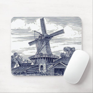 Mörk blått Antique Delft Blue Netherlands Kvarn Musmatta