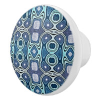 Mörk blått Aqua Turcos Violet Ethnic Tribe Art