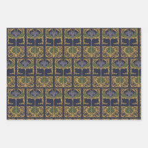 mörk blått Art nouveau Gamla Bok