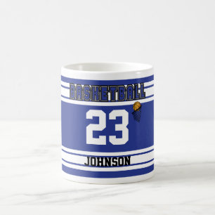 Mörk blått Basketball Jersey Kaffemugg