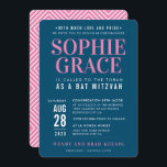 mörk blått bat mitzvah rosa för modern geometrisk  inbjudningar<br><div class="desc">by kat masard >> WWW.SIMPLYSWEETPAPERIE.COM << - - - - - - - - - - CONTACT ME för att hjälpa till att balansera din typ perfekt Kärlek i designen, men vill se vissa ändringar - ett annat färg-schema, produkt, foto eller anpassad för ett annat tillfälle - ingen oro kontaktar...</div>