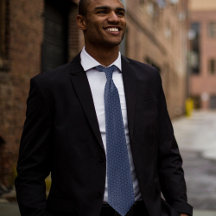 Mörk blått blomman Life Mönster Neck Tie