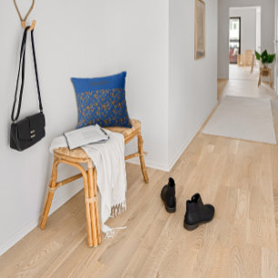 Mörk blått blommigt Perfekt Gift för hennes namn Kudde