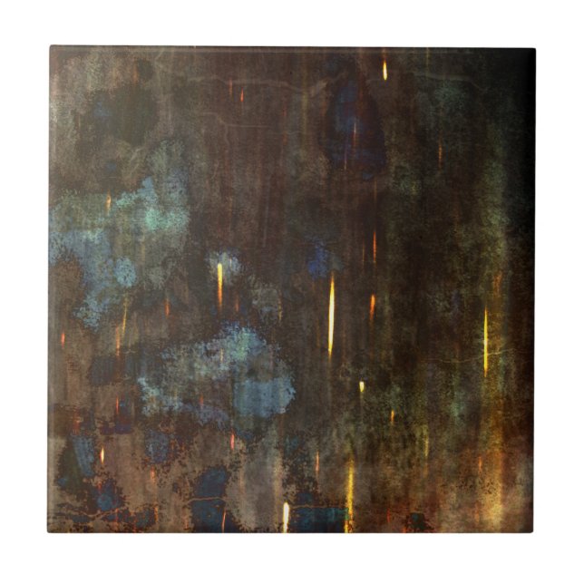 mörk blått brun Abstrakt Kakelplatta (Framsidan)