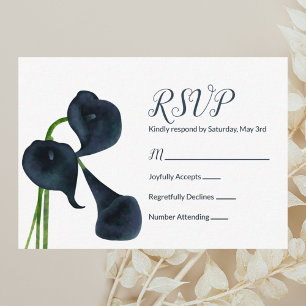 Mörk blått Calla Lilies OSA kort