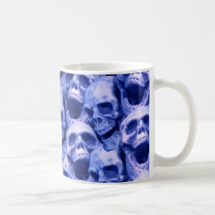 Mörk blått Döskallar Kaffemugg