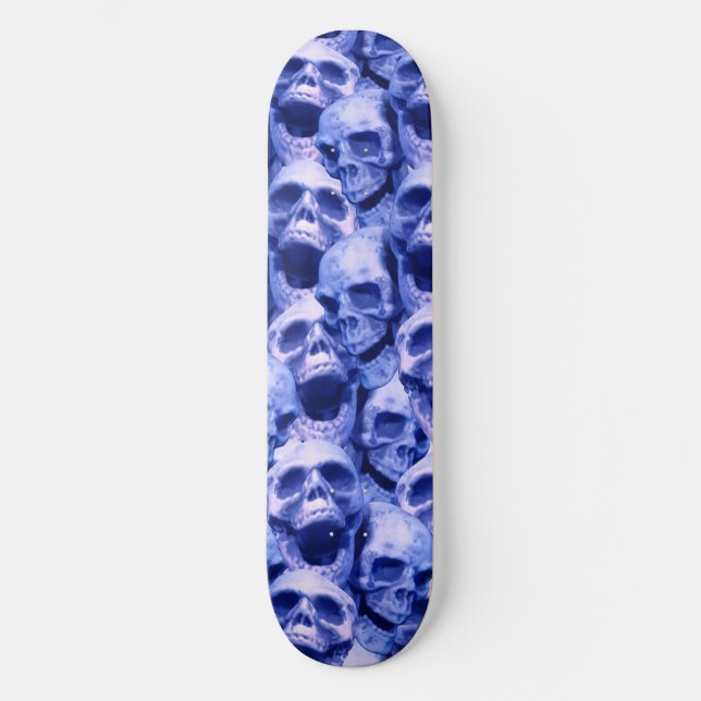 Mörk blått Döskallar Mini Skateboard Bräda 18,5 Cm (Framsida)