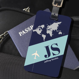 Mörk blått elegant och modern flygtrafik bagagebricka