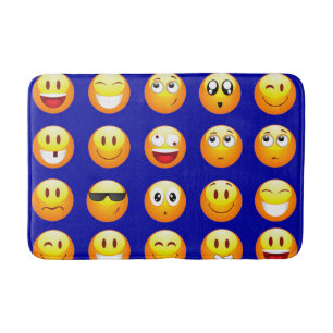 mörk blått emojis badbadbadbad badrumsmatta