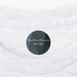 Mörk blått etiketter för övertoningsutskrift för m