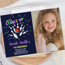 Mörk blått födelsedagsinbjudningar med foto