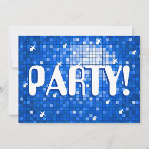 Mörk blått för inbjudan för Disco Tiles från PARTY