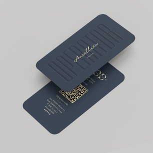 Mörk blått för Modern Owner-drivrutinsmonogram Visitkort